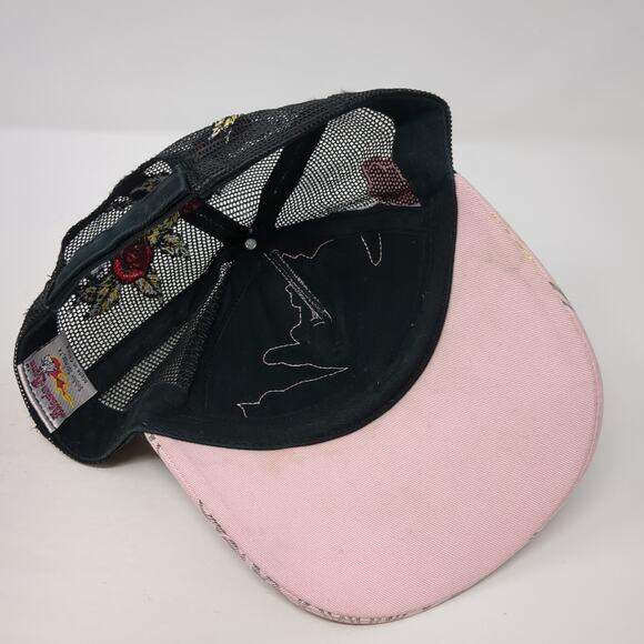 Blazin Roxx Snapback Trucker Hat Multi One Size Mesh Back Roses Rhinestone - Picture 7 of 10